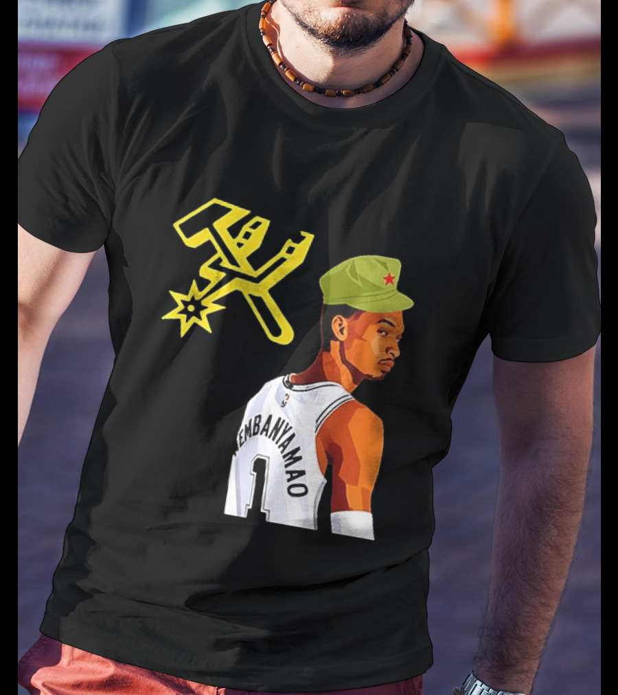 Victor Wembanyama Wemby Mao Communist Red Star Basketball Player Jersey T-Shirt