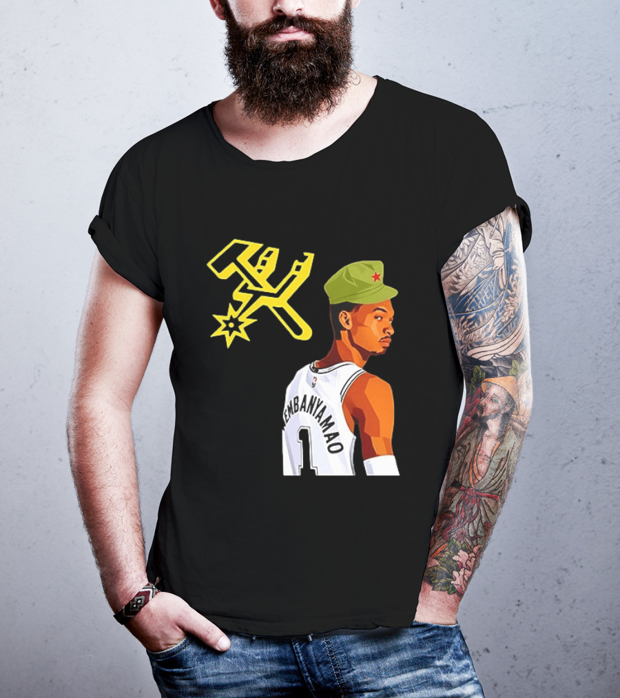 Victor Wembanyama Wemby Mao Communist Red Star Basketball Player Jersey T-Shirt