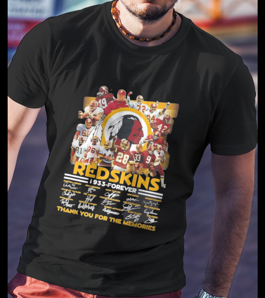 Redskins 1933 Forever Collage Thank You For The Memories T-Shirt