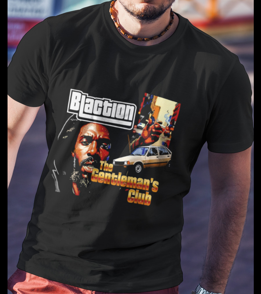 Blaction The Gentleman's Club Smoking Man Beige Sedan T-Shirt