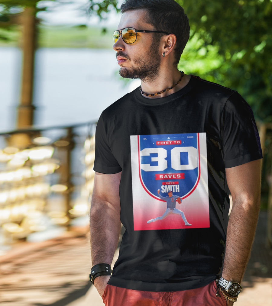 Cade Smith Cleveland Guardians First To 30 Saves Baseball T-Shirt
