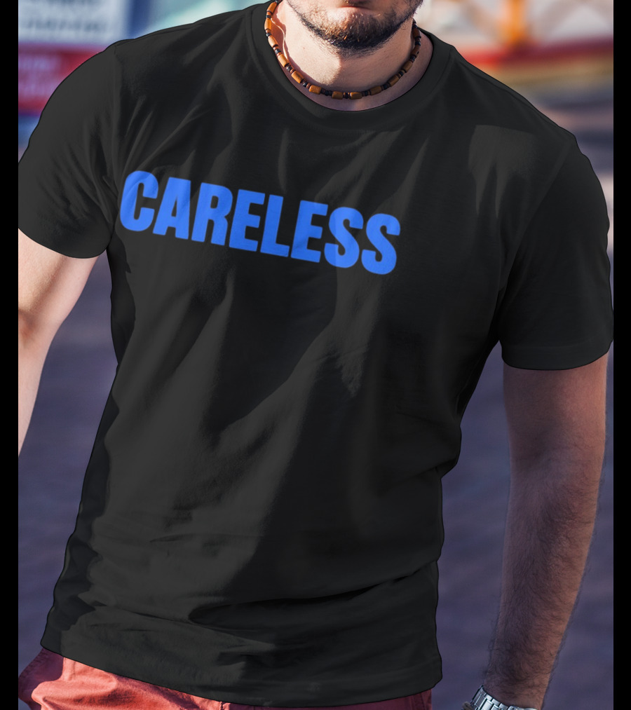 Careless Minimalist Bold Blue T-Shirt