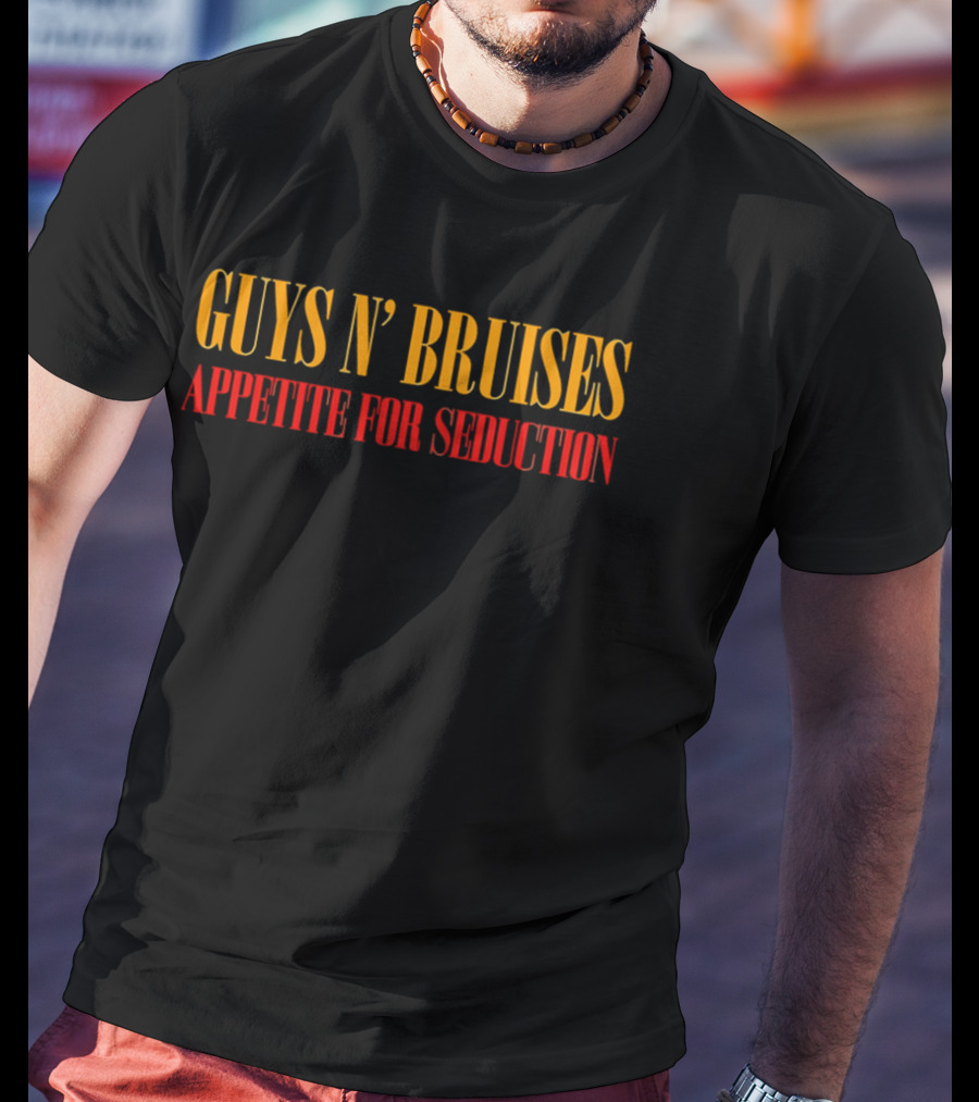 Guys N' Bruises Appetite For Seduction Yellow Red T-Shirt