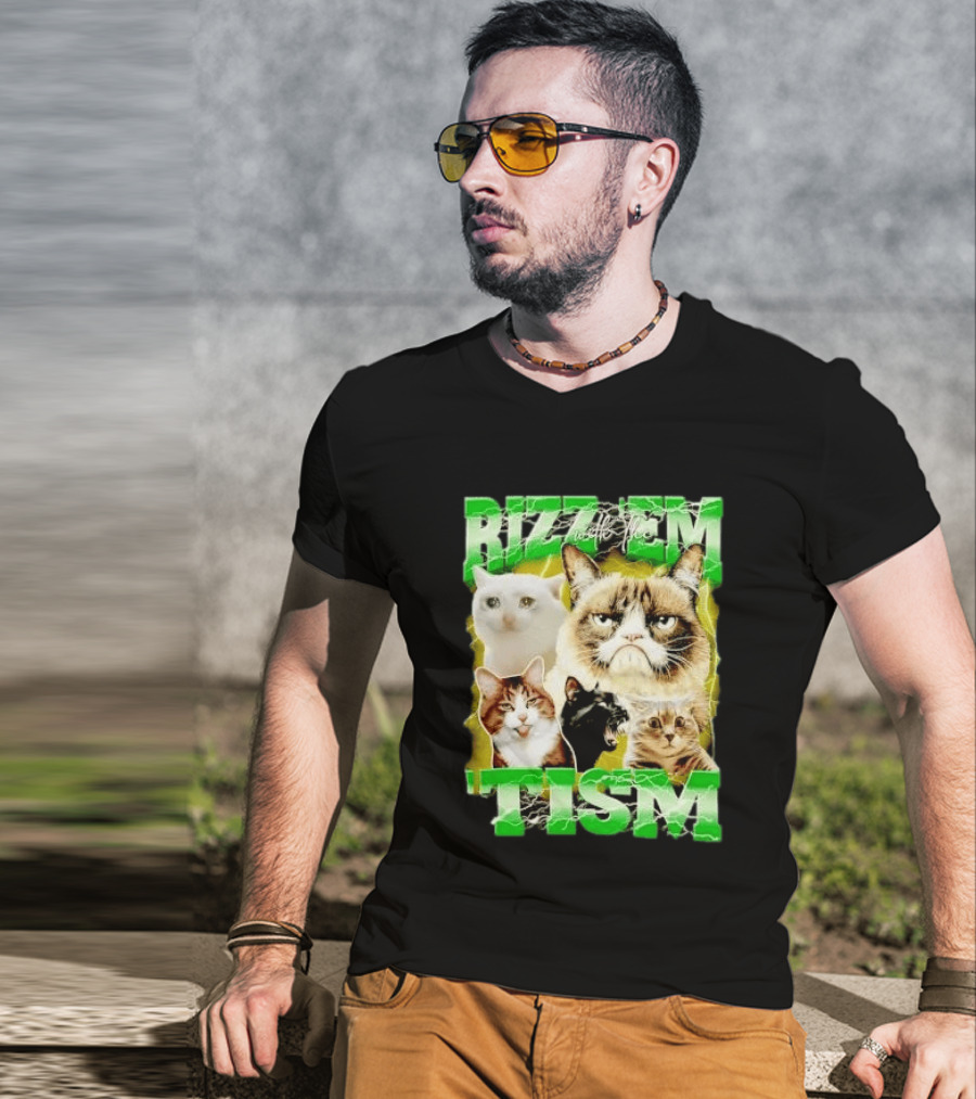 Rizz 'em With The 'Tism Cats Internet Meme T-Shirt