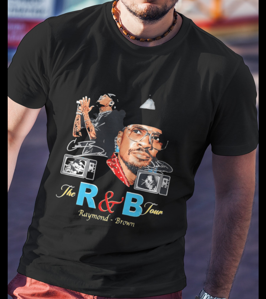 The R&B Tour Chris Brown Usher Raymond Vintage Style Concert T-Shirt