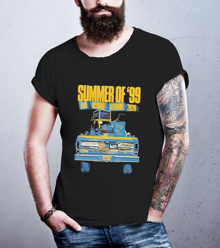 Summer Of '99 And Beyond Festival 2026 Creed Limp Bizkit Sevendust July 18 19 T-Shirt