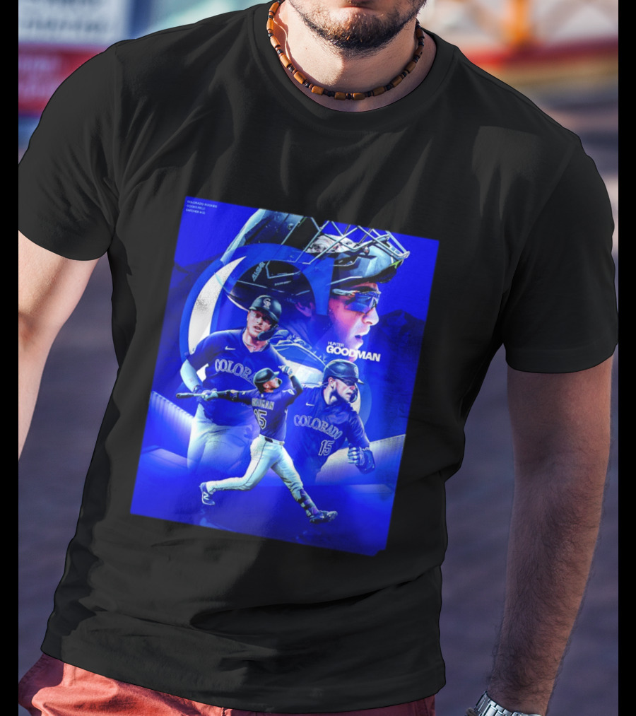 Colorado Rockies Hunter Goodman Catcher Number 15 T-Shirt