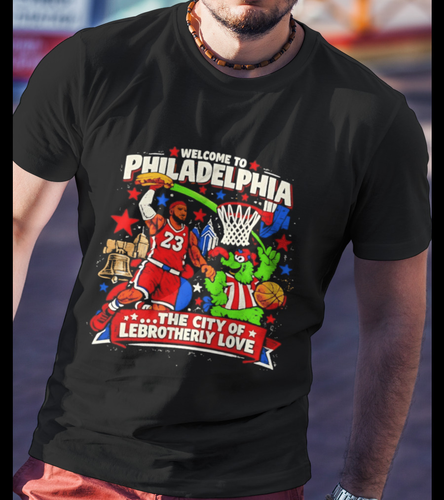 Welcome To Philadelphia The City Of LeBrotherly Love Basketball Stars 23 T-Shirt