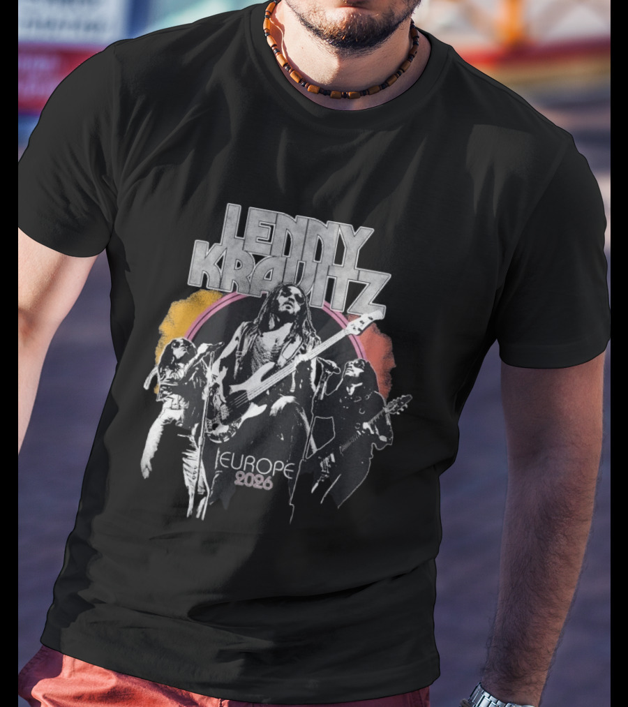 Lenny Kravitz 2026 Tour Europe Retro Rock T-Shirt