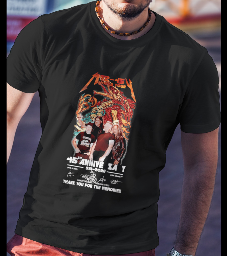 M72 45 World Tour 45th Anniversary 1981 2026 Thank You For The Memories T-Shirt