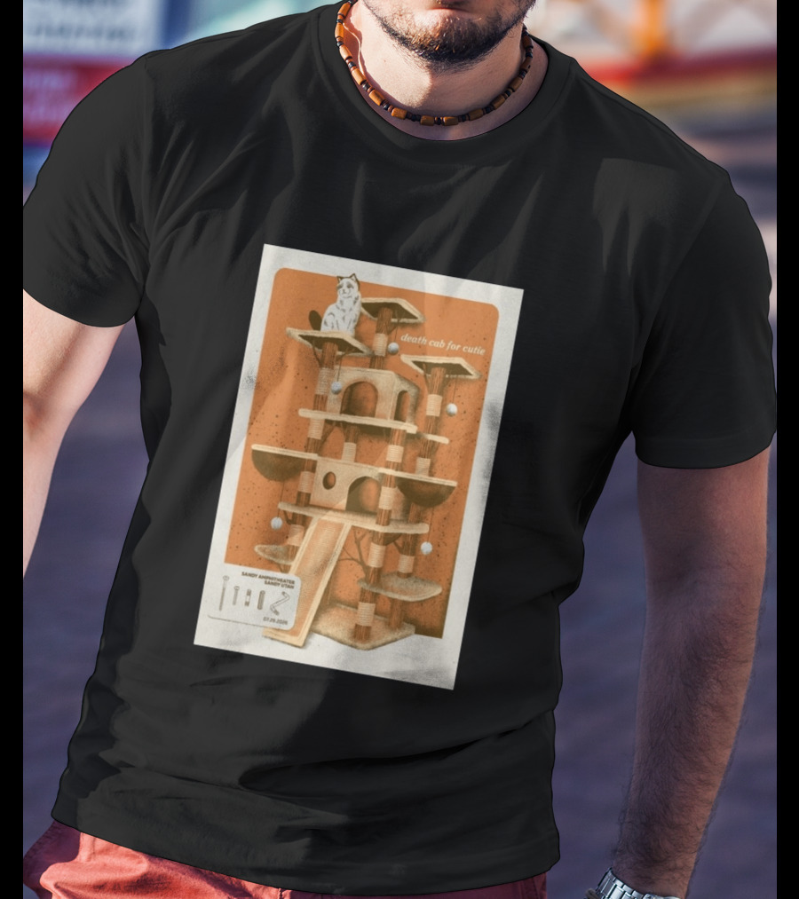 Death Cab For Cutie Sandy Amphitheater Sandy Utah July 29 2026 Cat Tree T-Shirt
