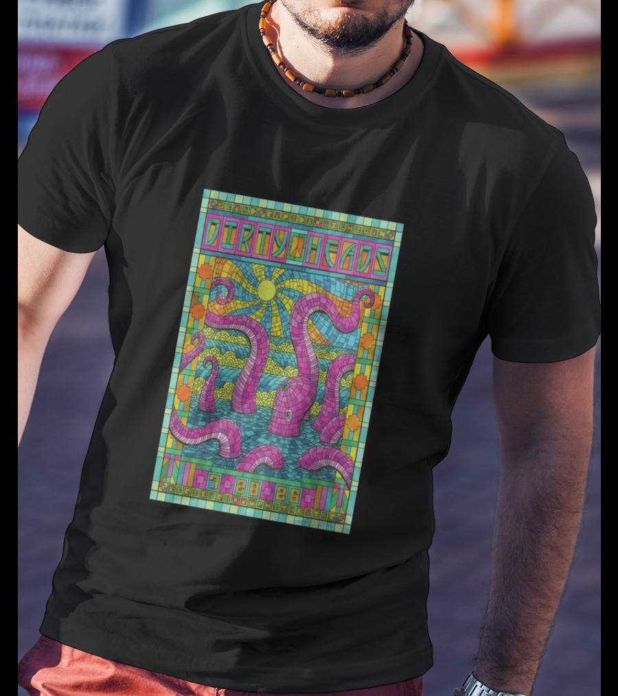 Grand Rapids Michigan Dirty Heads Concert 2026 Octopus Mosaic T-Shirt