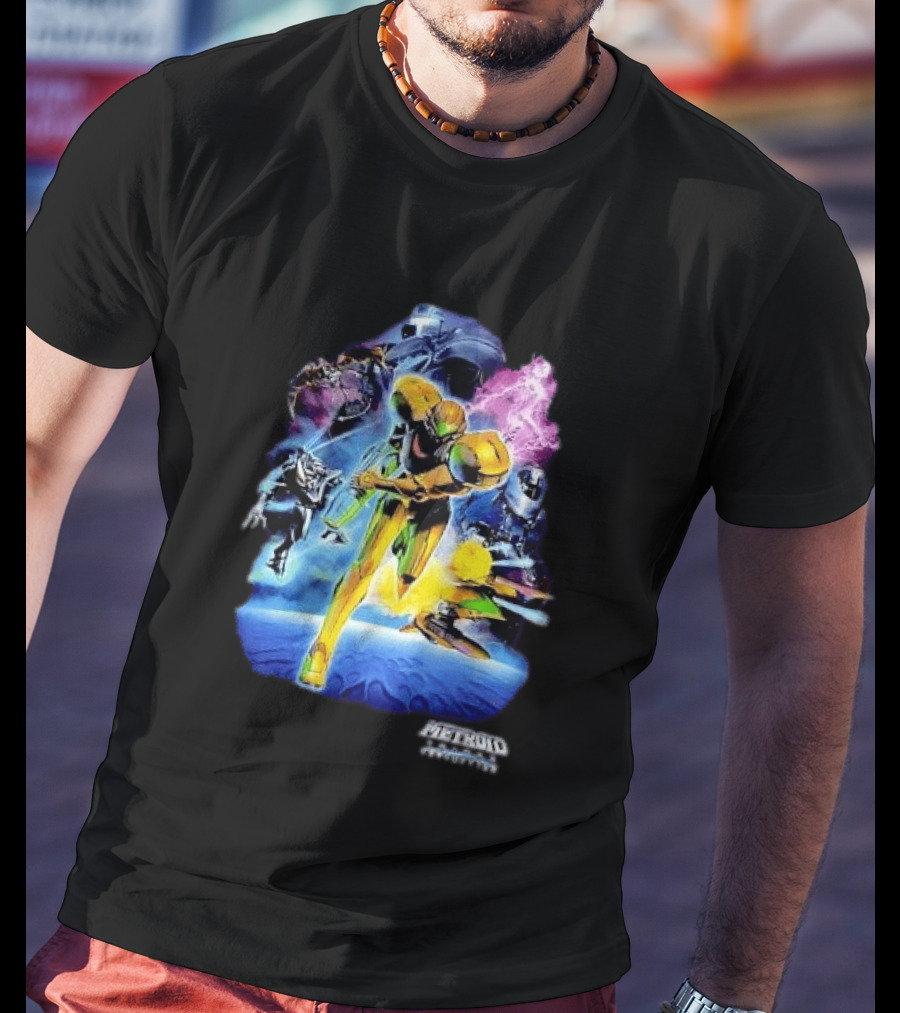 Metroid Prime 3 Corruption Samus Aran Action Scene T-Shirt