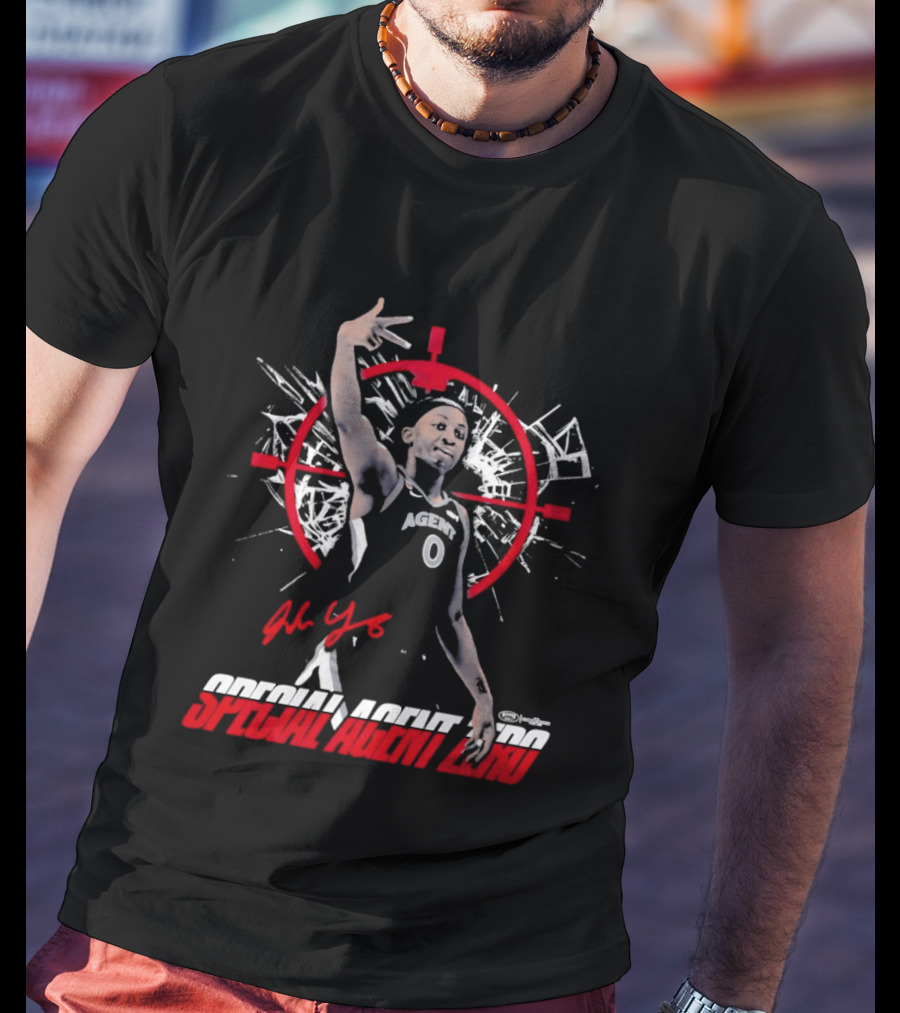 Jackie Young Special Agent Zero Las Vegas Aces Basketball T-Shirt