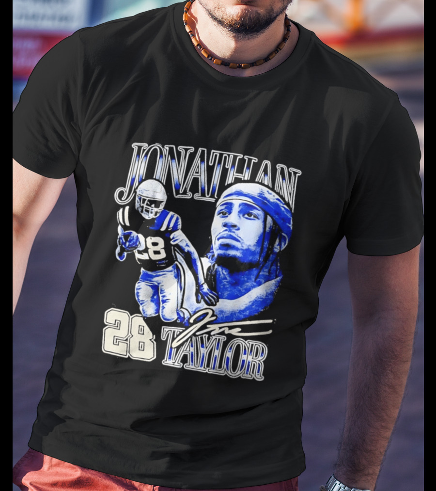 Jonathan Taylor 28 Indianapolis Colts Football NFL Bootleg T-Shirt