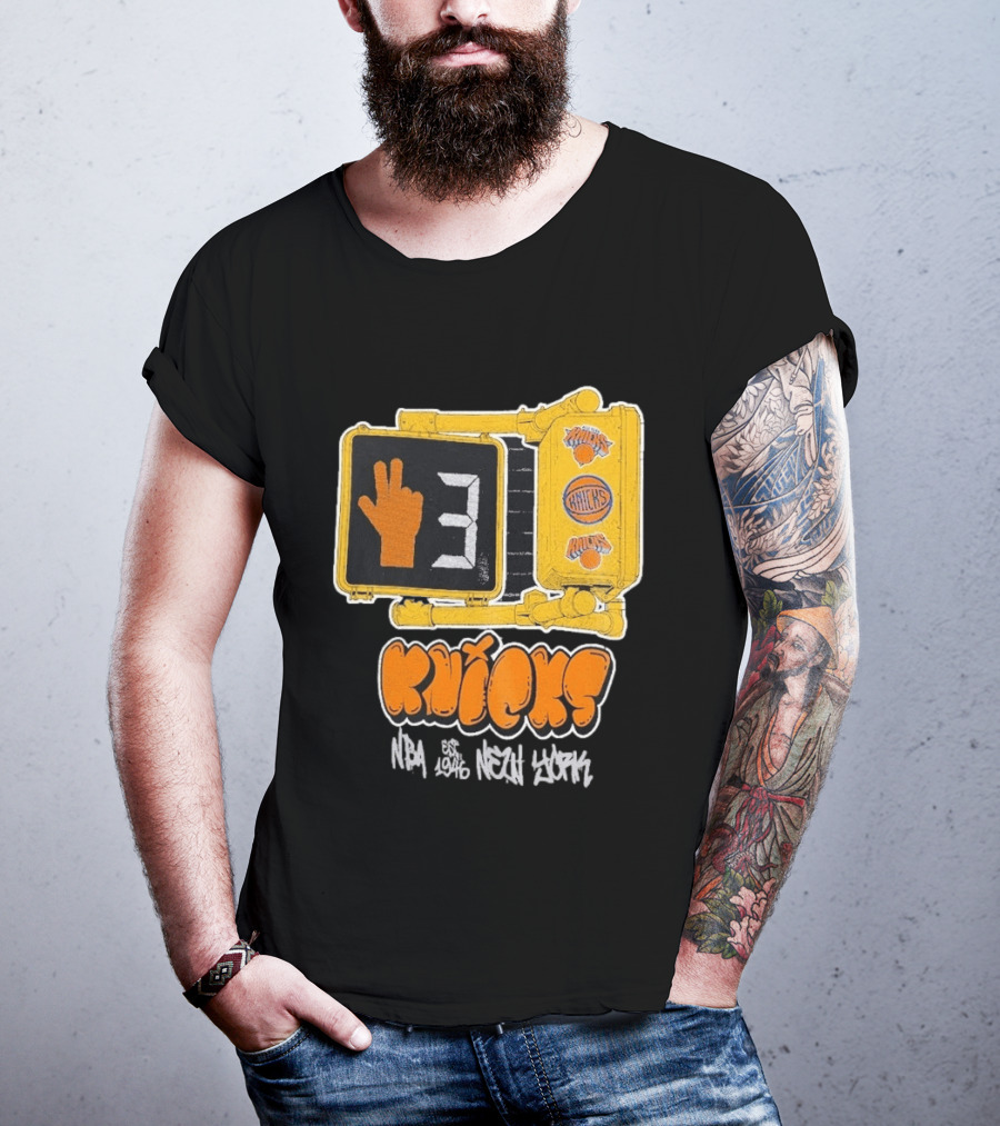 Knicks NBA Street Style Hand Sign Look B4 Crossing T-Shirt