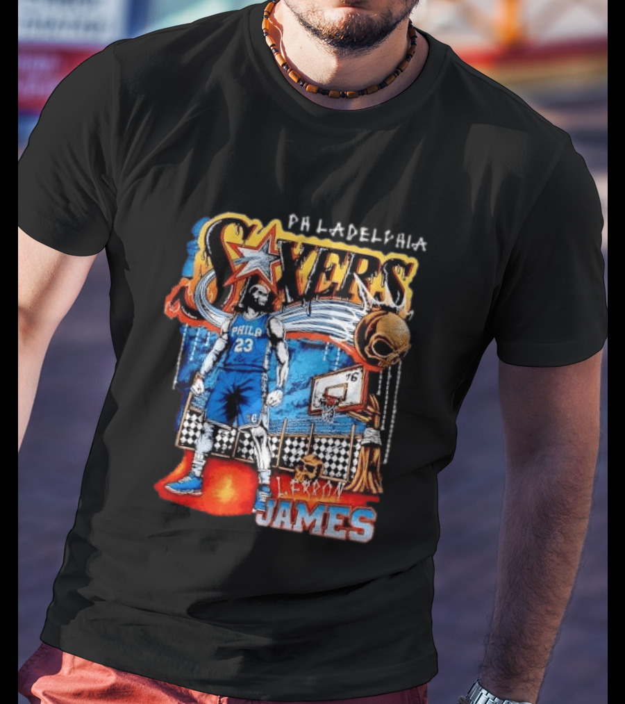 Philadelphia Sixers Basketball L. Ferron James 23 T-Shirt