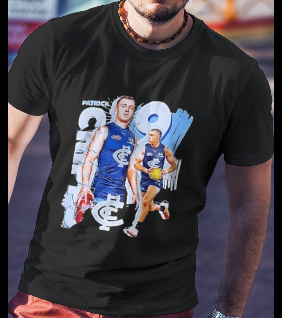 Patrick Cripps Carlton Blues AFL Star Number 9 T-Shirt