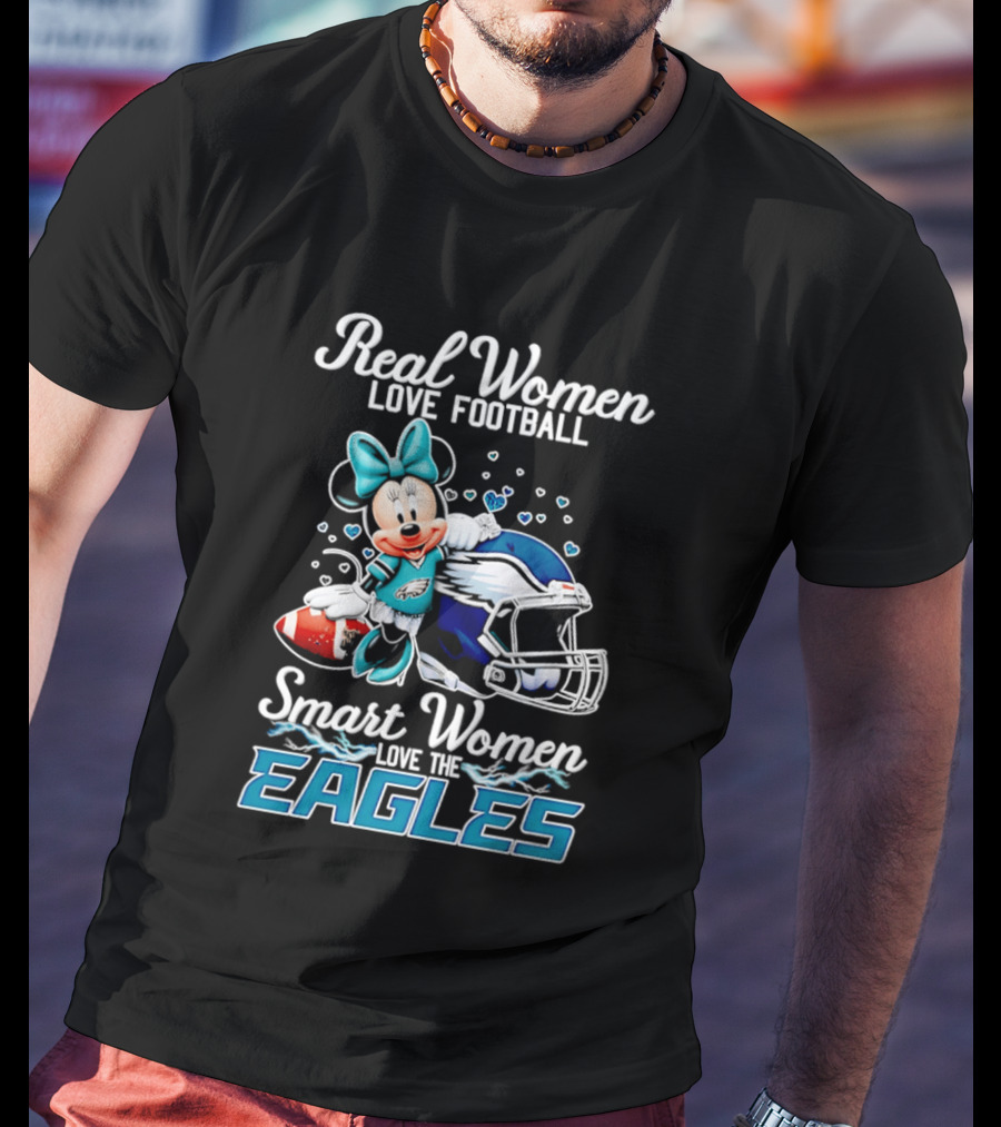 Real Women Love Football Smart Women Love The Eagles Minnie T-Shirt