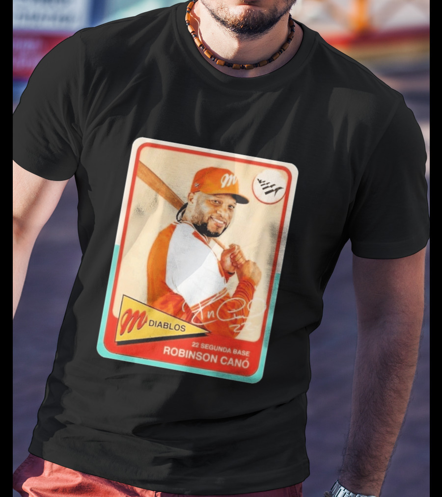Robinson Canó Diablos 22 Segunda Base Baseball Card T-Shirt