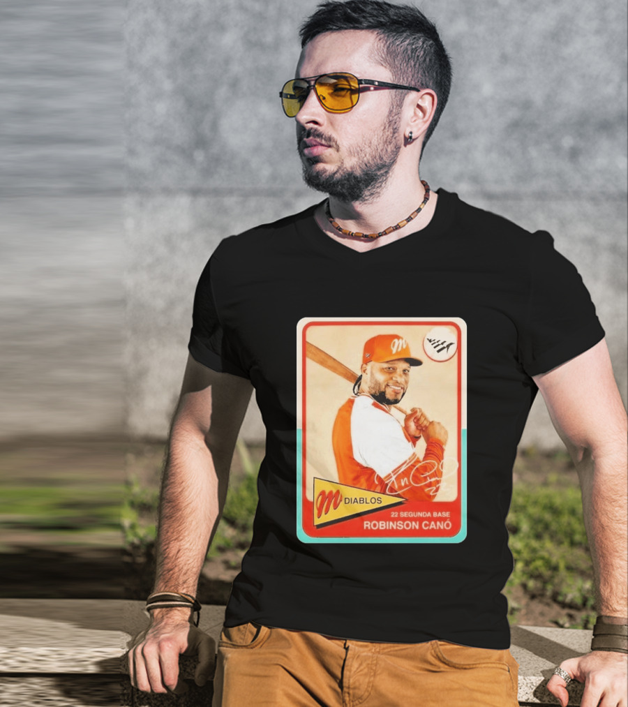 Robinson Canó Diablos 22 Segunda Base Baseball Card T-Shirt