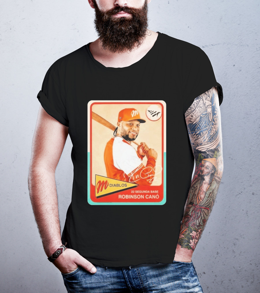 Robinson Canó Diablos 22 Segunda Base Baseball Card T-Shirt