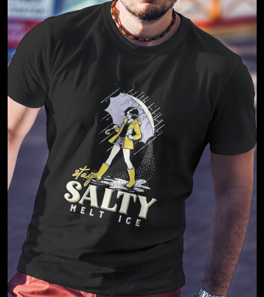 Stay Salty Melt Ice Retro Umbrella Girl Fashion T-Shirt