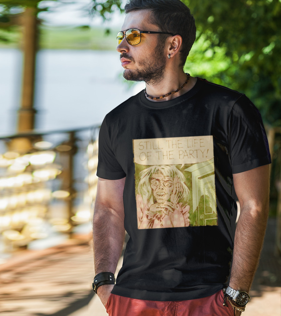 Still The Life Of The Party Horror Comic Vintage Zombie Scene T-Shirt