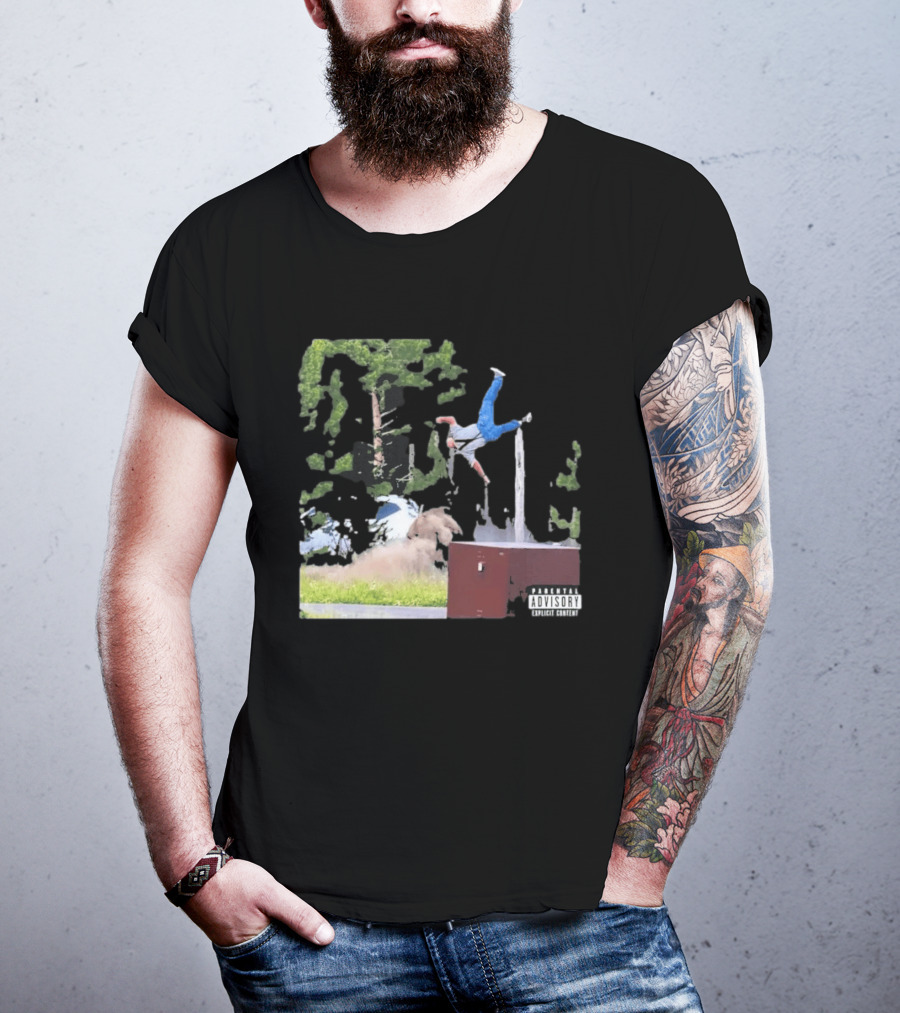 Yellowstone National Park Bison Encounter Scenic Humor Parental Advisory T-Shirt