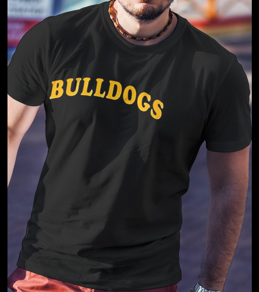 Support The Bulldogs Bold Yellow Arch T-Shirt