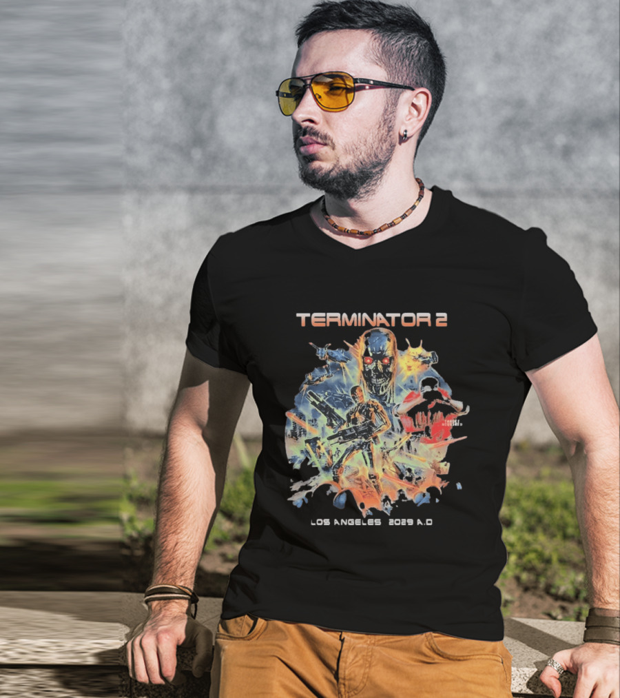 Terminator 2 Los Angeles 2029 A.D. Future War T-Shirt