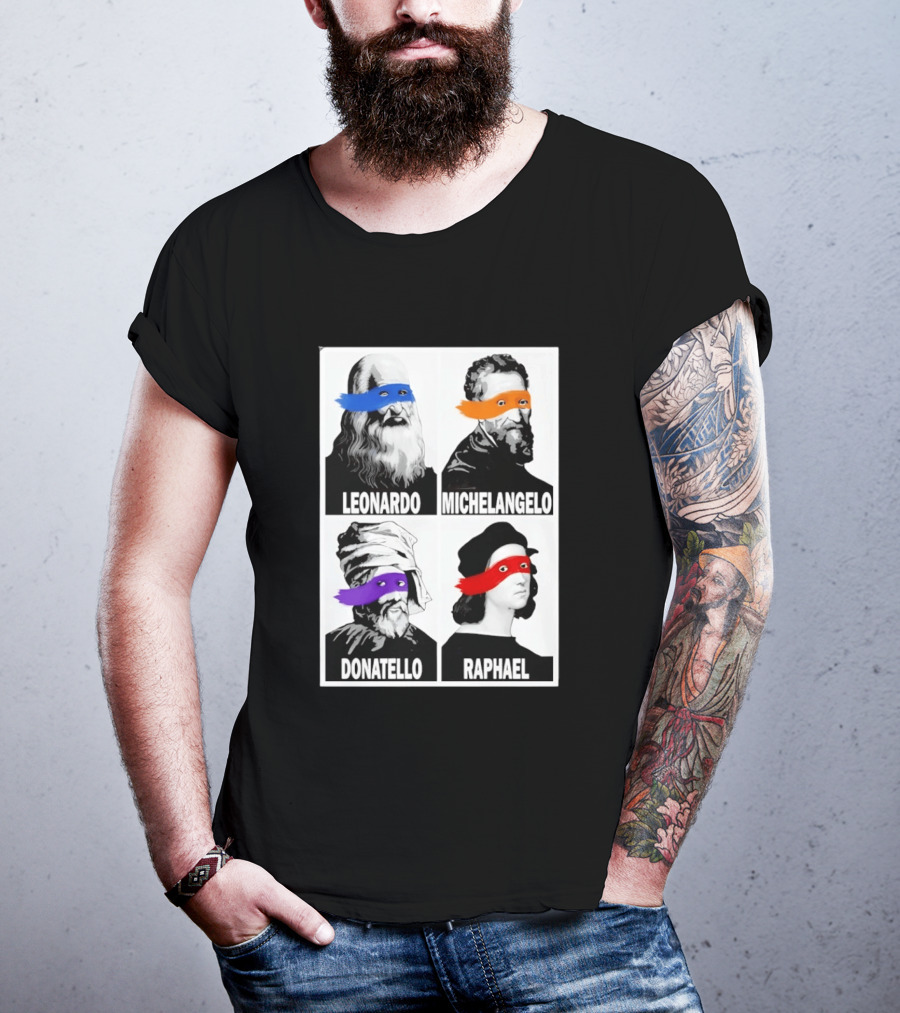 Leonardo Michelangelo Donatello Raphael The Original Ninja Masters T-Shirt