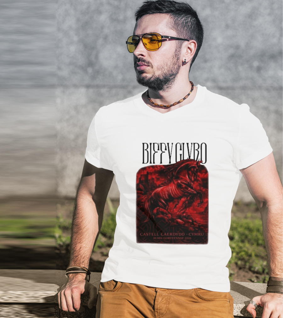 Biffy Clyro Castell Caerdydd Cymru 30 Mis Gorffennaf 2026 T-Shirt