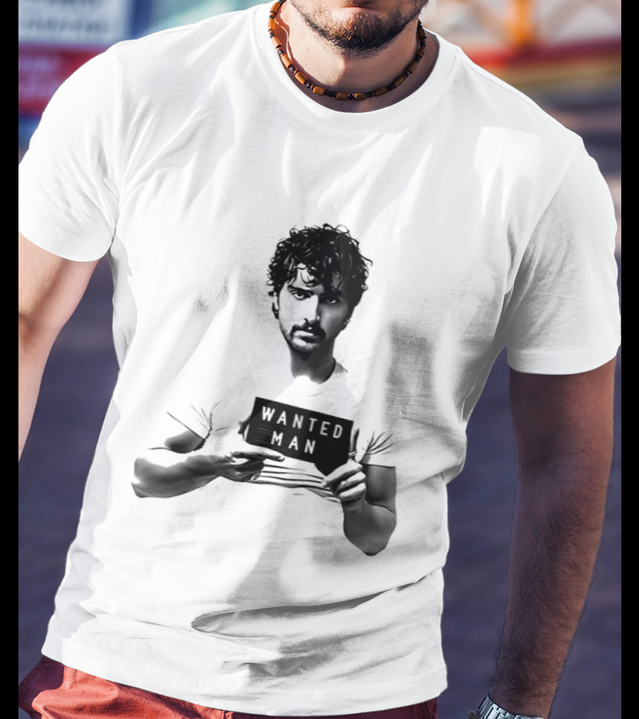 Boone Wanted Man Tour Shot 2026 Bold Typography Black And White T-Shirt