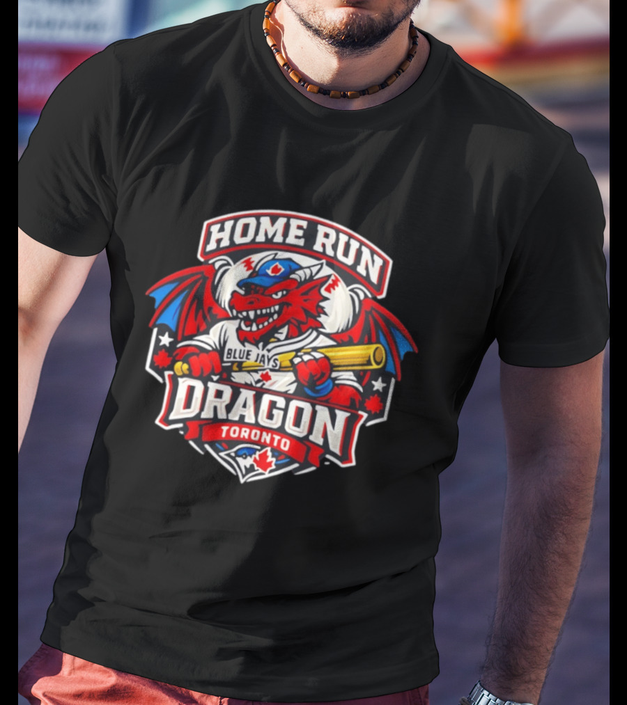 Toronto Blue Jays Home Run Dragon Toronto Royal Blue T-Shirt