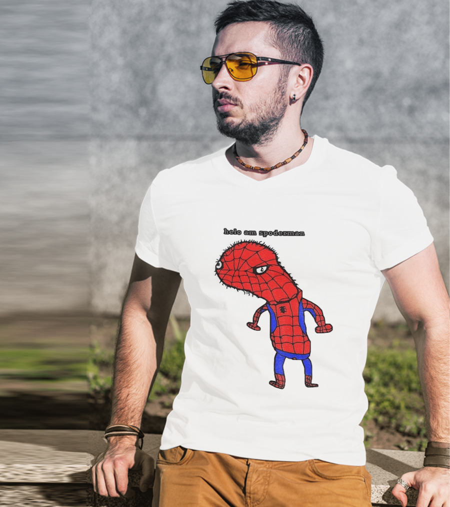 Helo Am Spoderman Spiderman Marvel Superhero Meme 2026 Comic Book T-Shirt