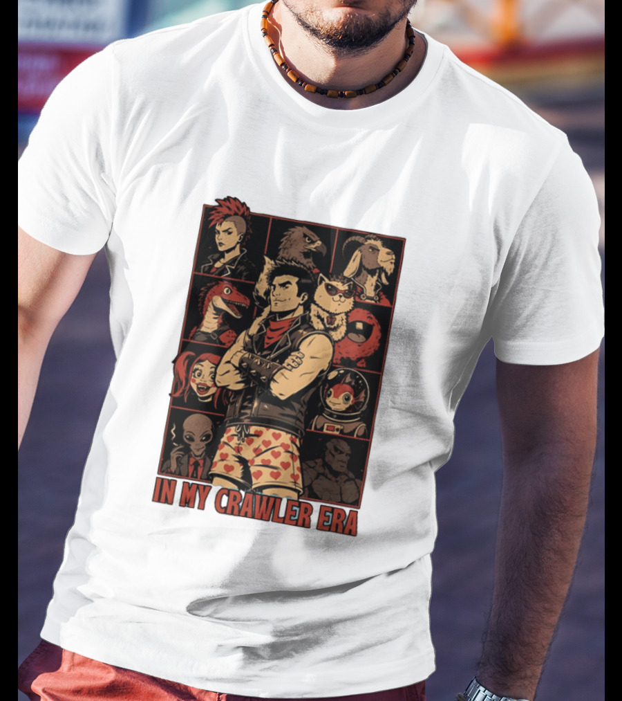 In My Crawler Era Retro Punk Characters And Animals T-Shirt