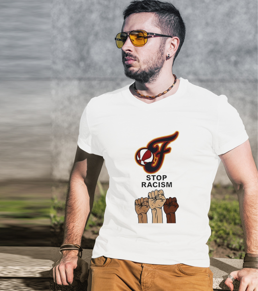 Indiana Fever Stop Racism 2026 Raised Fists T-Shirt