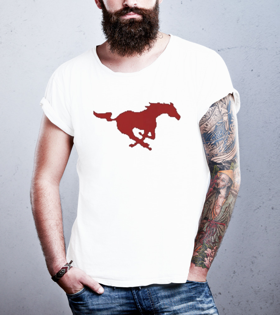 Mustang Red Galloping Horse T-Shirt