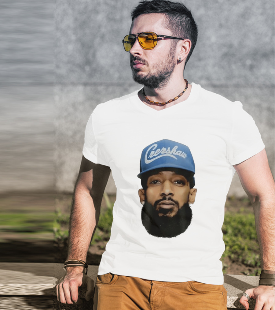 Nipsey Hussle Crenshaw Blue Cap T-Shirt