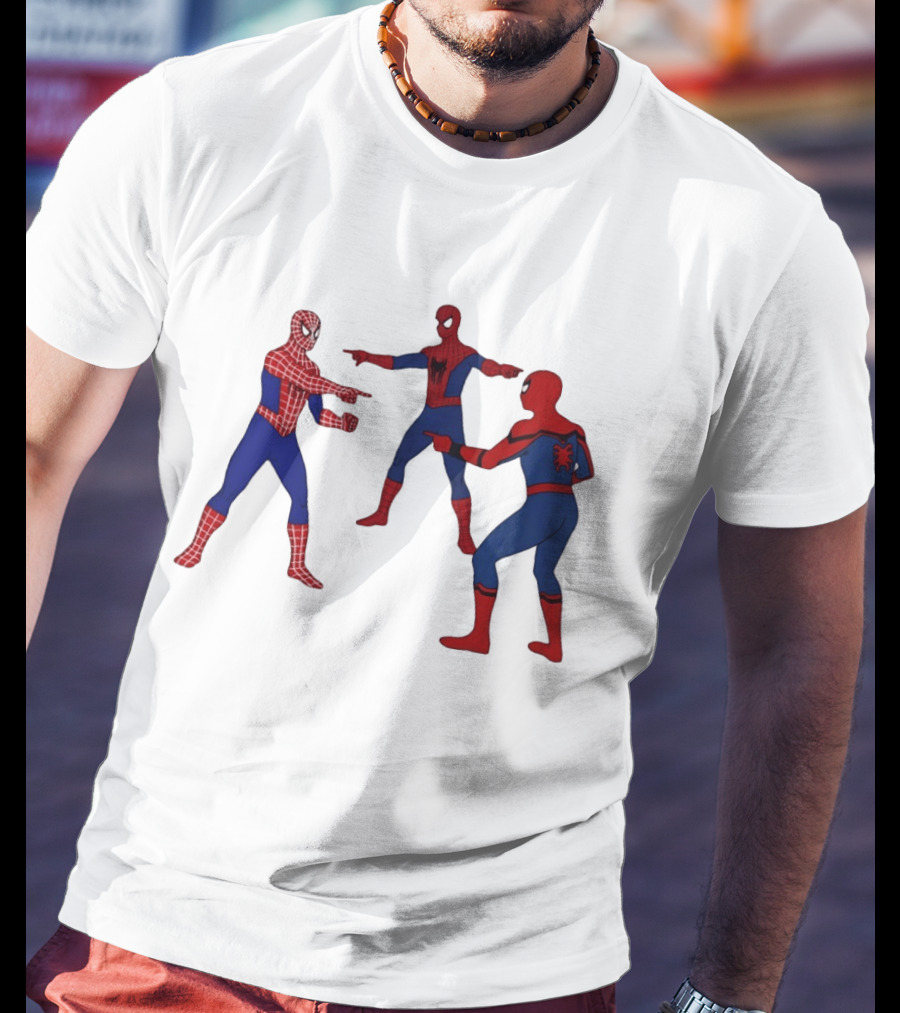 Spiderman Pointing Meme Marvel Superhero Comic Book Iconic Scene 2026 T-Shirt