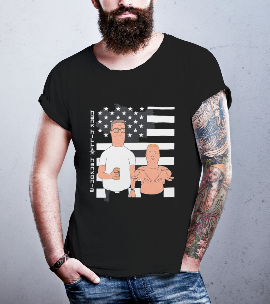 Hank Hill Hankonia American Flag Stars Stripes Characters T-Shirt