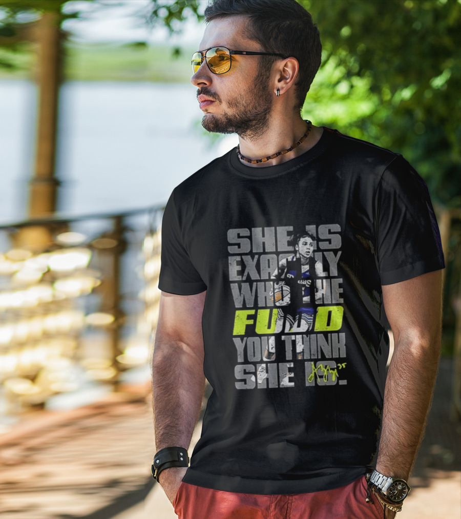 Azzi Fudd Dallas Wings Basketball She Is Exactly Who The Fudd You Think She Is T-Shirt