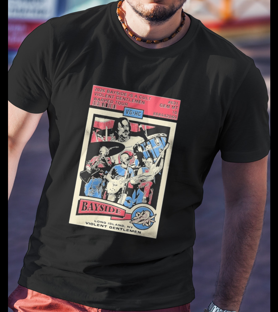 2026 Bayside Is A Cult Violent Gentlemen Warped Tour Long Island NY T-Shirt