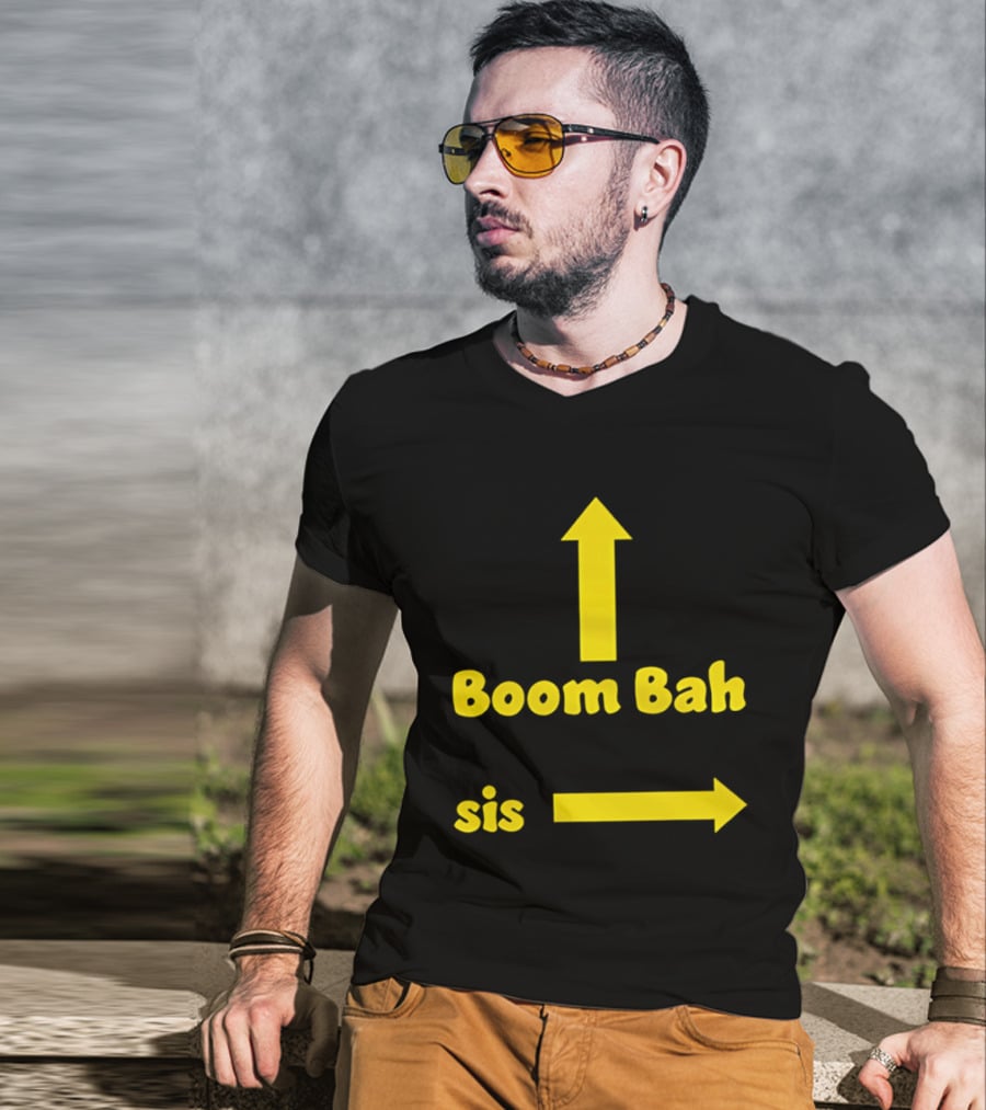Boom Bah Sis Yellow Arrows Up And Side T-Shirt