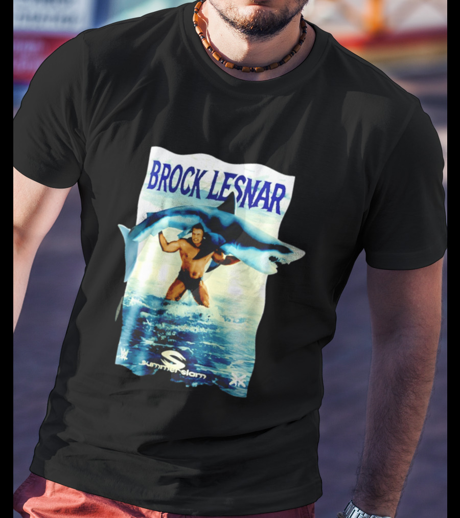 Brock Lesnar SummerSlam 2003 Shark WWE Wrestling Event T-Shirt