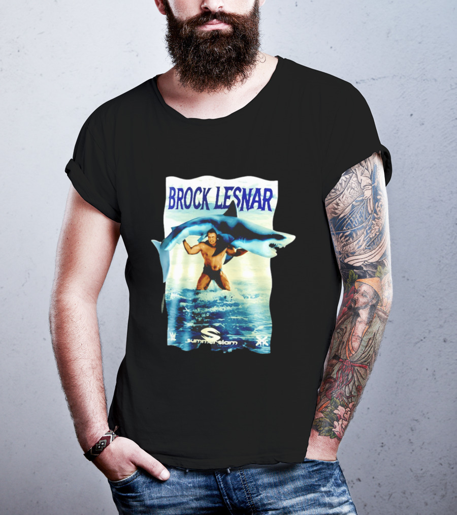 Brock Lesnar SummerSlam 2003 Shark WWE Wrestling Event T-Shirt