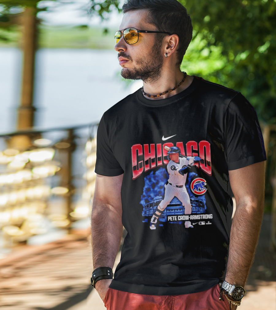 Chicago Cubs Pete Crow Armstrong Nike Wrigley Field Player Action T-Shirt