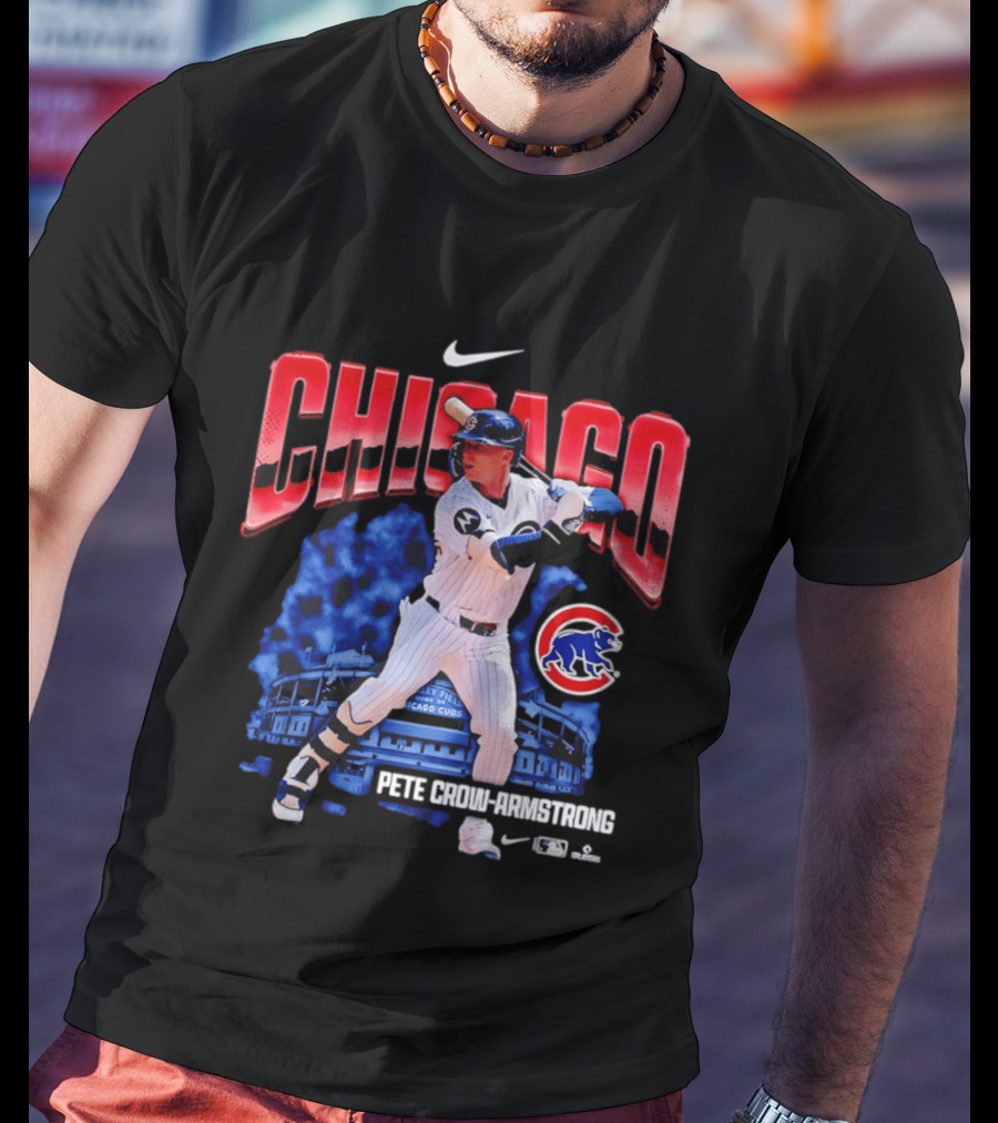 Chicago Cubs Pete Crow Armstrong Nike Wrigley Field Player Action T-Shirt