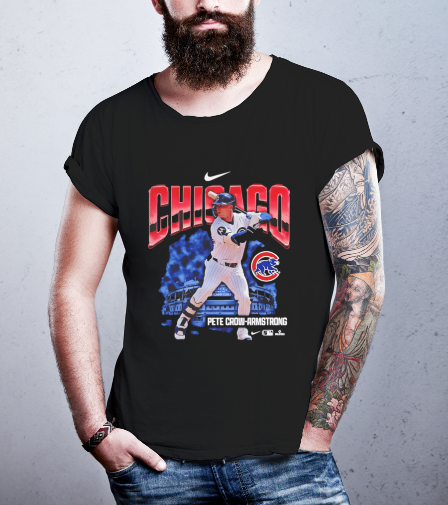 Chicago Cubs Pete Crow Armstrong Nike Wrigley Field Player Action T-Shirt